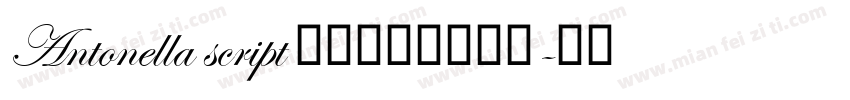 Antonella script 字体家族主要参数字体转换